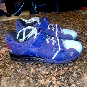Reebok CF74 Women's 9 Crossfit Training Shoes Blue Lace up with two straps EUC